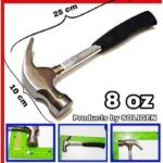 Palu Cungkil Besi Grip Karet Claw Hammer Chrome Stainless Soligen 8 oz