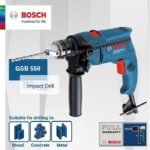 Mesin Bor Tangan Electric Impact Hand Drill Bosch GSB 550 13 mm