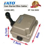 Changeover Switch Cam Starter Ohm Saklar Toggle QS515A 3Phase 15A 500V