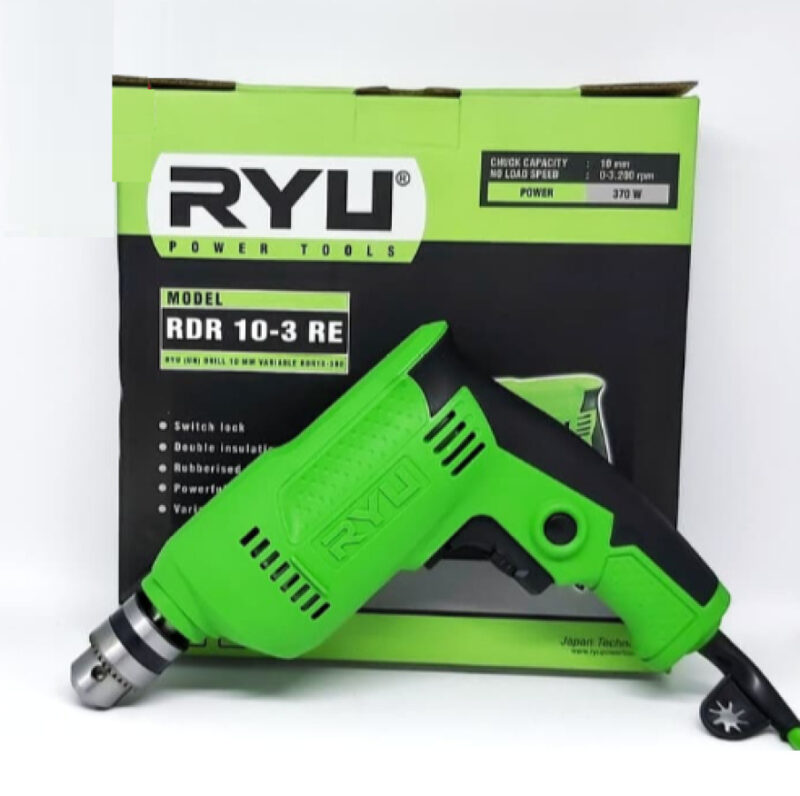 Mesin Bor 2 Arah Multi Kecepatan Electric Hand Drill Ryu RDR103RE 10mm